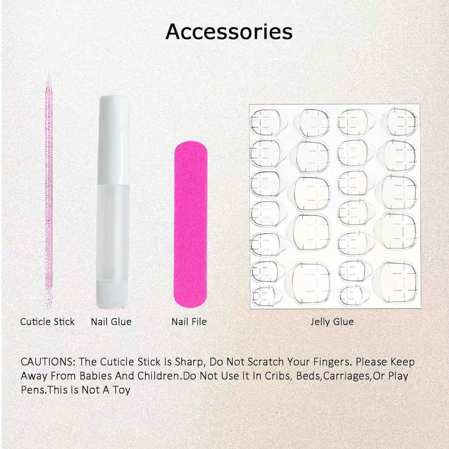 Nude Leopard Handmade Press-On Nails Set - Medium Almond Shape, 10 Pcs with Glue