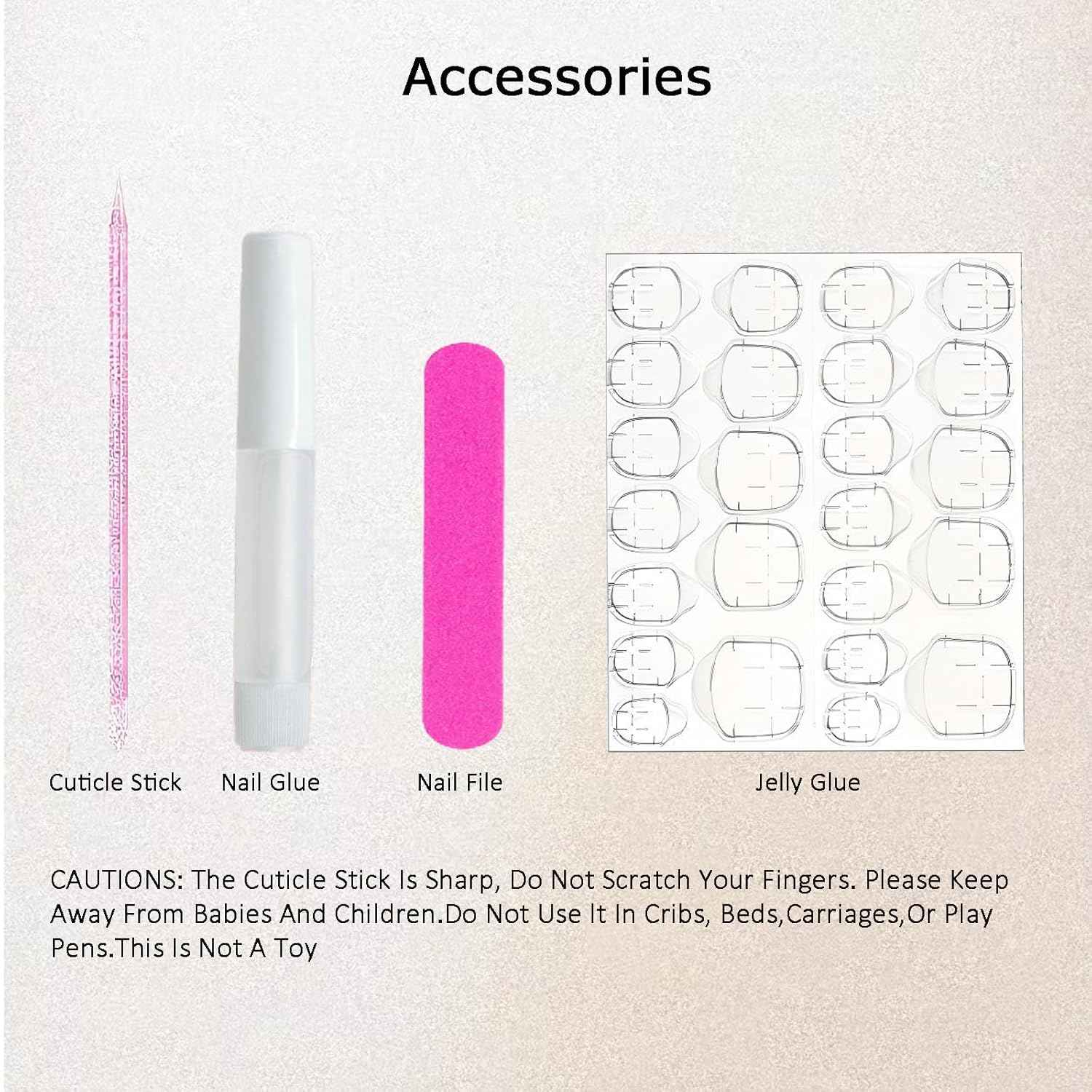 Nude Leopard Handmade Press-On Nails Set - Medium Almond Shape, 10 Pcs with Glue