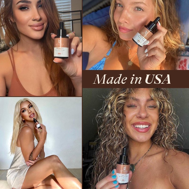 Self Tanning Drops - Face Self Tanner Drops Medium Color - Bronzer Drops - Self Tanner for Face - Self Tanner Face Tanner - Face Tanning Drops to Add to Moisturizer - Face Tan Drops - Bronzing Drops (1 Fl Oz (Pack of 1), Medium)