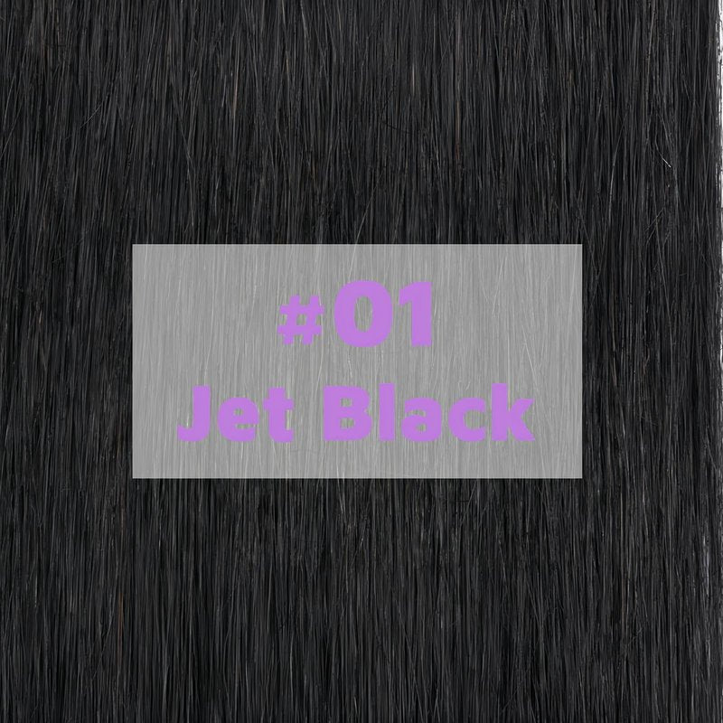 Tape in Hair Extensions Human Hair Utra Thin Invisible Seamless 20pcs 50g (Jet Black, 20 inch)