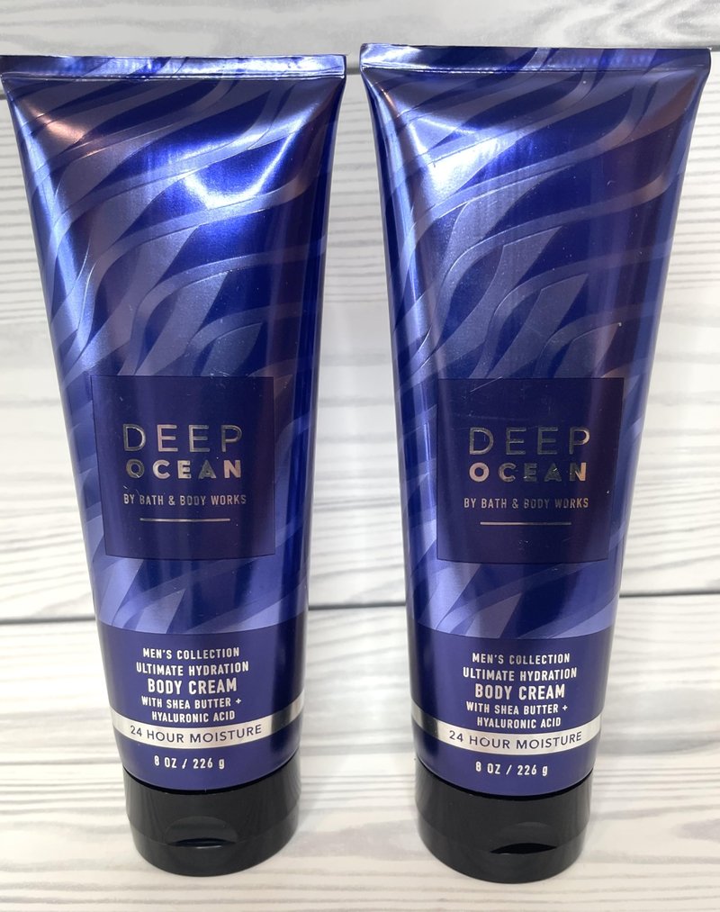 Bath & Body Works Deep Ocean Ultimate Hydration Body Cream 8 Ounces Pack of 2
