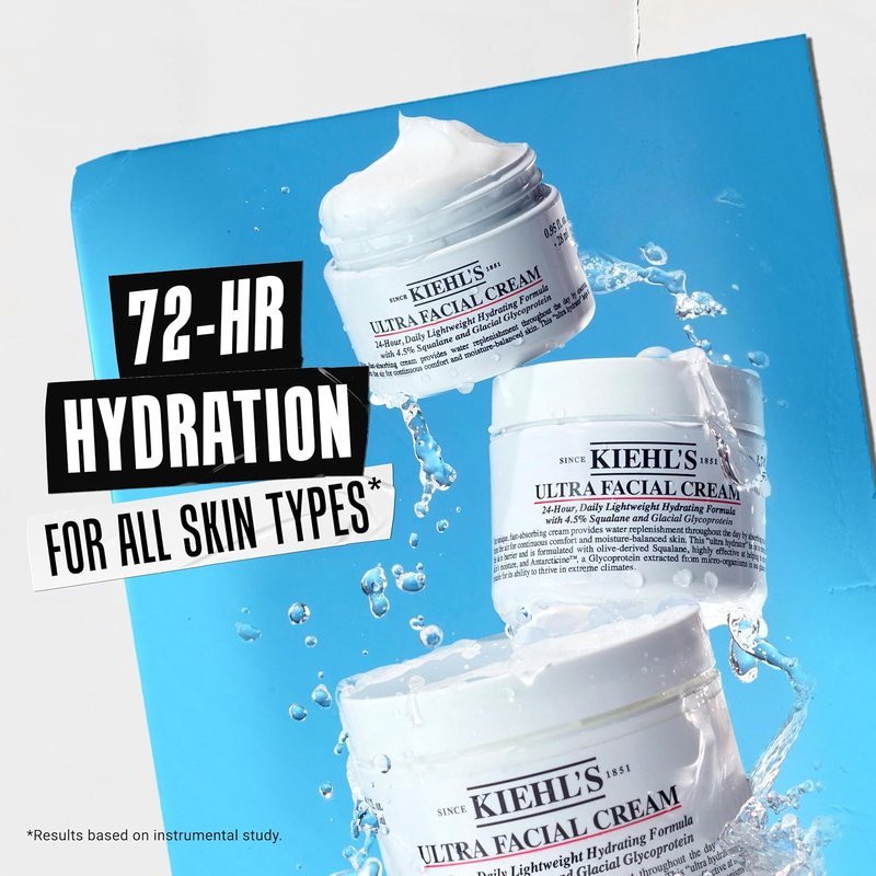 Kiehl's Ultra Facial Cream - 4.5% Squalane for Long-Lasting Hydration | Softens & Smooths All Skin Types