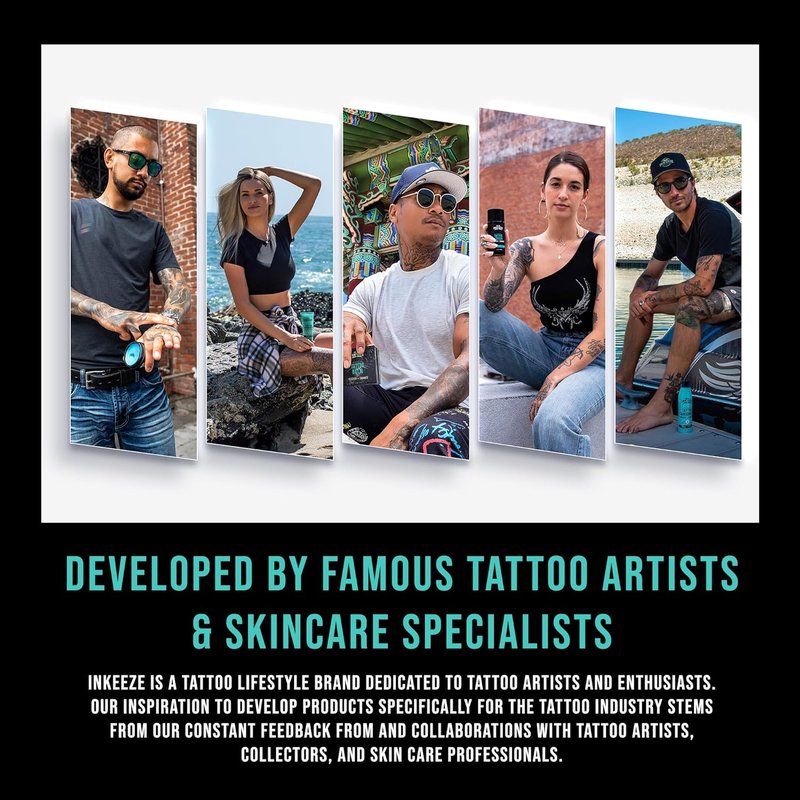 Tattoo Ointment & Sunscreen Bundle - Green Ink Shield SPF30 | 3.3oz Each