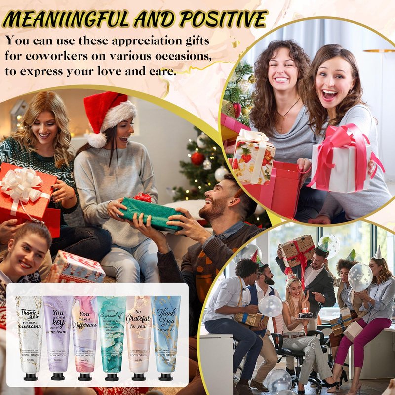 36pcs Hand Cream Thank You Gifts Bulk Inspirational Travel Size Dry Skin Hand Cream for Staff Team Teachers Employee Appreciation Gifts, Moisturizing Mini Body Lotion for Women Men