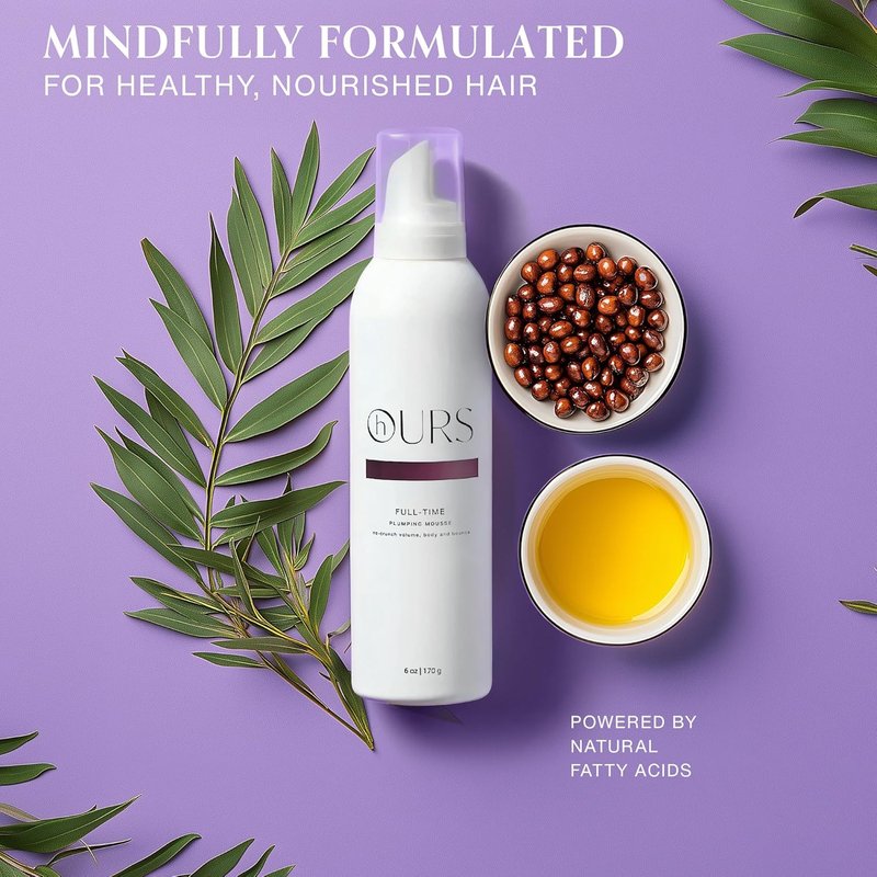Plumping Mousse for Women - Professional Volumizing Foam for Long-Lasting Body & Bounce | 6 oz Sulfate-Free, Cruelty-Free