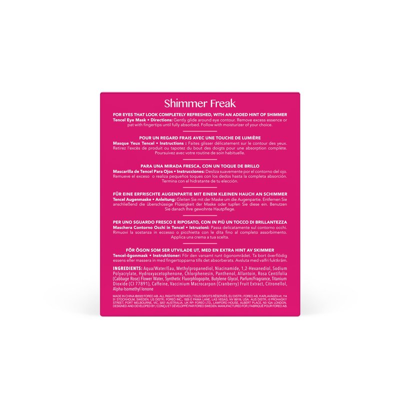 Shimmer Freak Advanced Collection 2.0 UFO-Activated Facial - Eye Contour Illuminating - Beauty & Personal Care - Rose Water - Niacinamide - All Skin Types - Wrinkles - Puffiness - 6 pcs in Pack