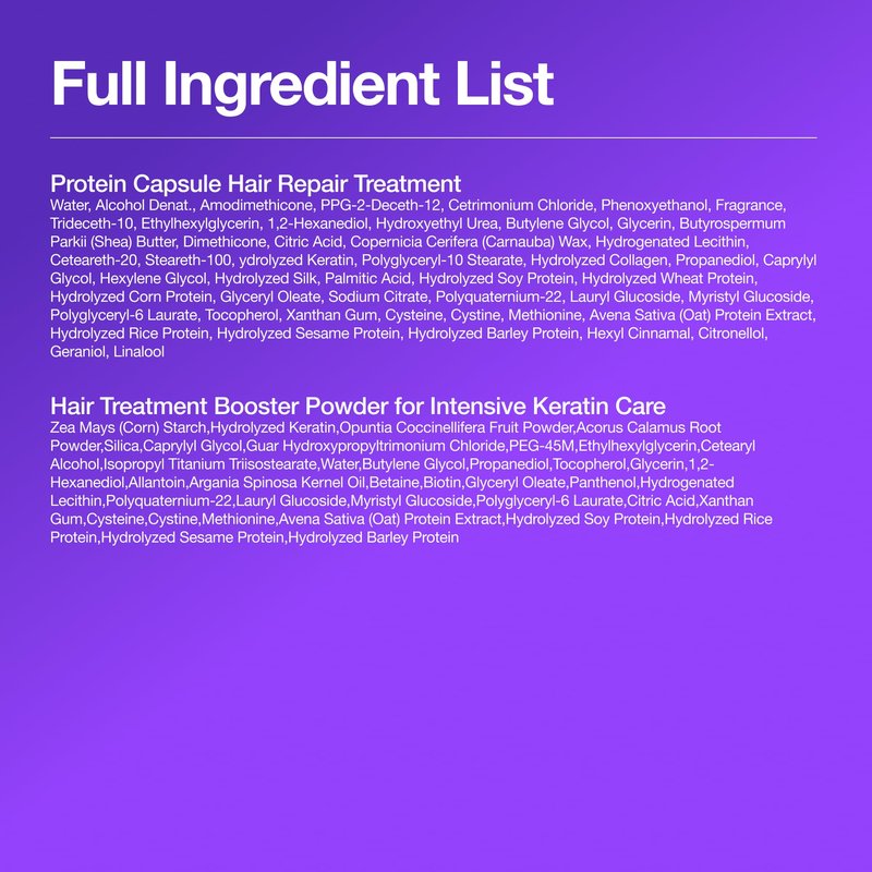 FROMLABS Hair Repair Duo – Protein Capsule Hair Repair Treatment (6.76 fl oz) + Intensive Keratin Booster Powder (8 Pack)