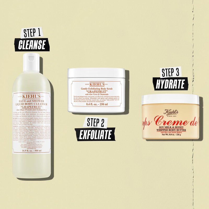 Kiehl's Whipped Body Butter | Nourishing Body Lotion with Soy Milk & Honey - 8 oz for All Skin Types