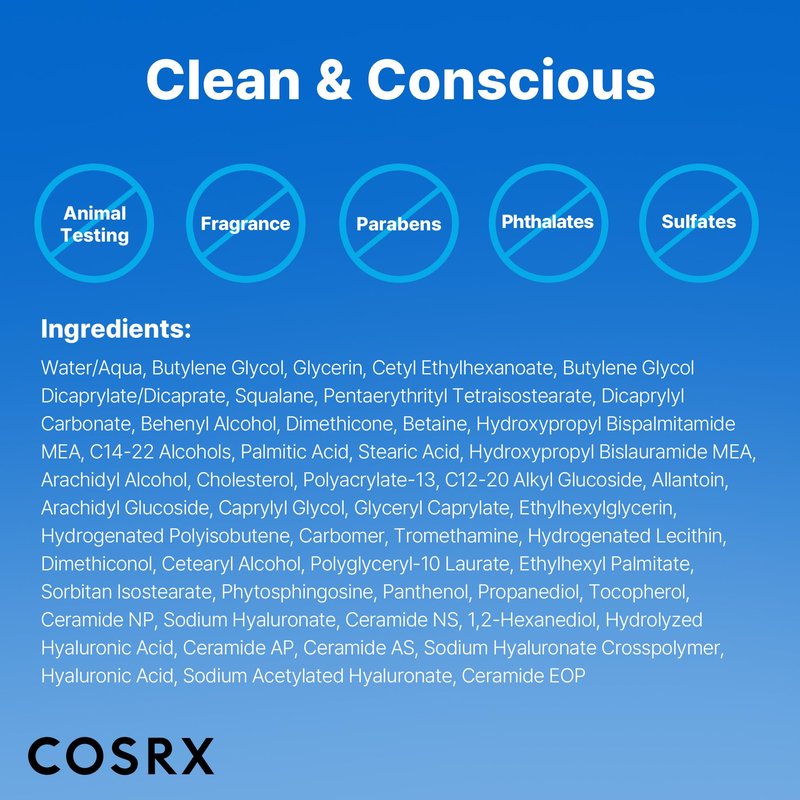 COSRX Ceramide Skin Barrier Moisturizer for Face with 7 Ceramides, Hyaluronic Acid & Panthenol, Barrier Repair Face Cream for Dry & Sensitive Skin, 2.7 oz, Korean Face Moisturizer, Korean Skin Care