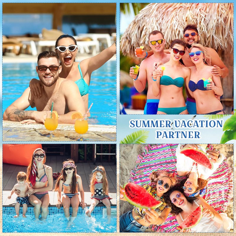 Dansib 24 Pcs Mini Sunscreen Bulk for Summer Party Wedding SPF 30 Water Resistant Sunscreen Lotion Bulk 1oz Travel Size for Thank You Gifts Wedding Supplies (Vacation)