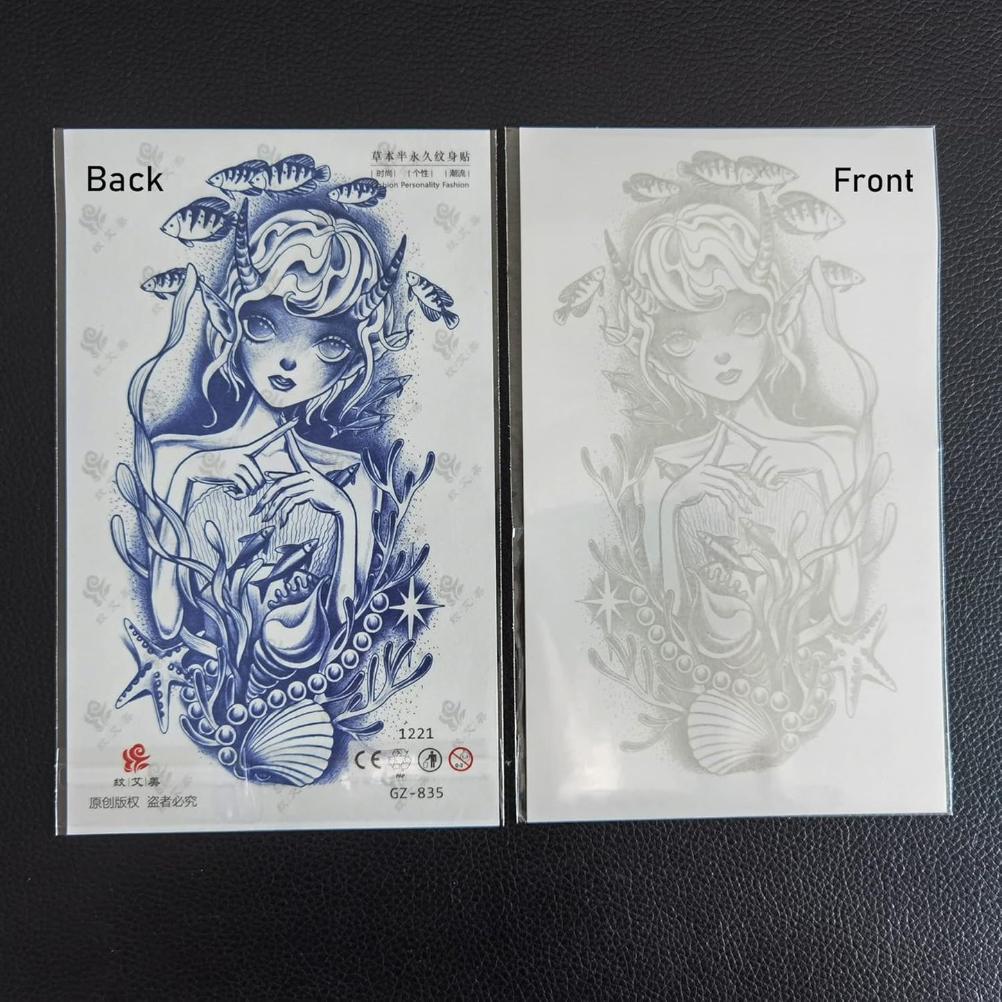 Arrow Semi-Permanent Tattoo Stickers | 6 Sheets of Long-Lasting Feather & Letter Designs | Waterproof & Plant-Based Ink