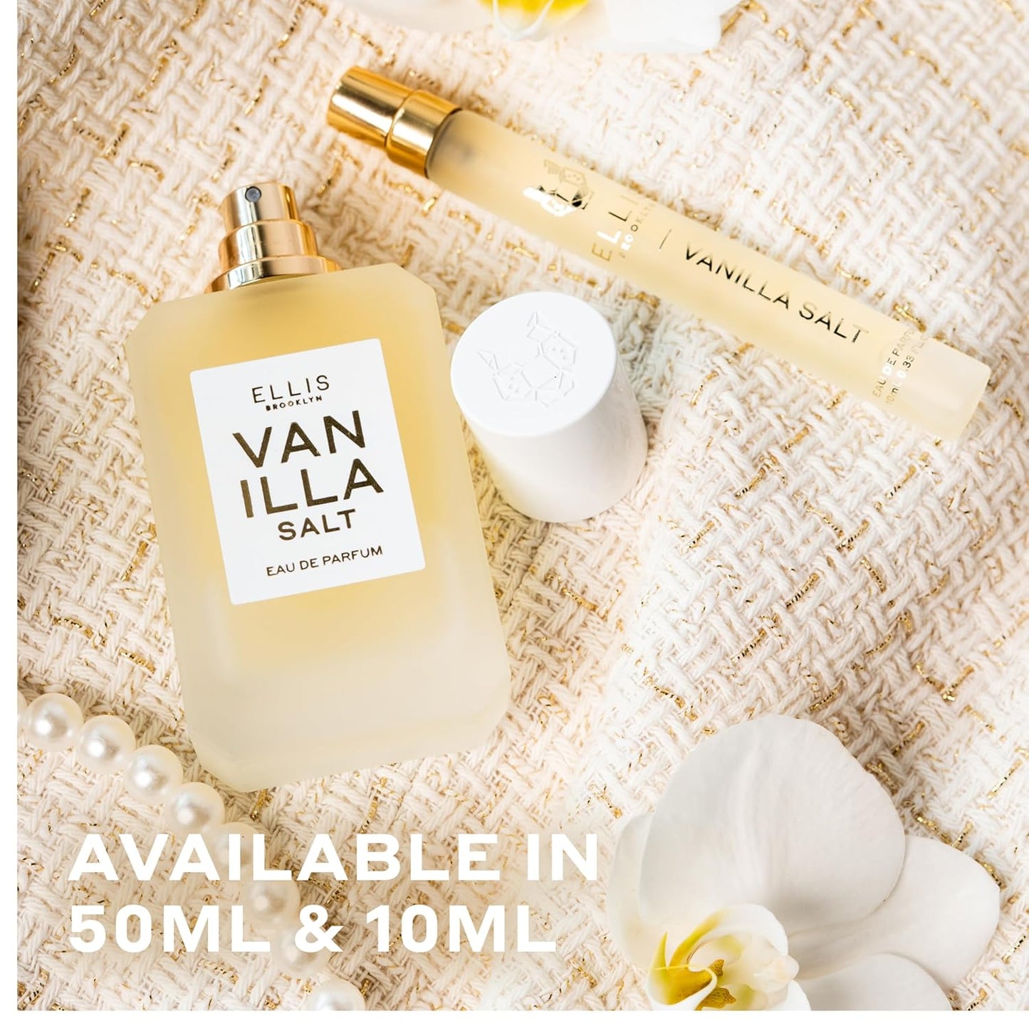 Ellis Brooklyn Vanilla Salt Eau de Parfum Travel Spray | 0.33oz Vegan Perfume with Sea Salt & Jasmine
