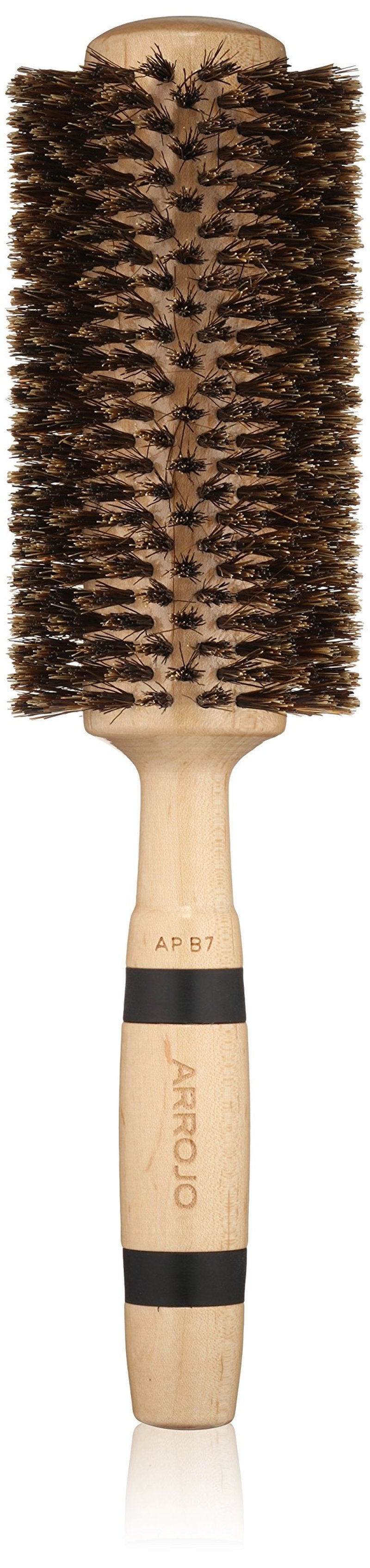ARROJO Large Round Hair Brush – Large Round Brush for Blow Drying & Styling – Boar Bristle Hair Brush for Volume & Smoothness – Round Hair Brushes for Women & Men – Boar Bristle Brush for Long Hair