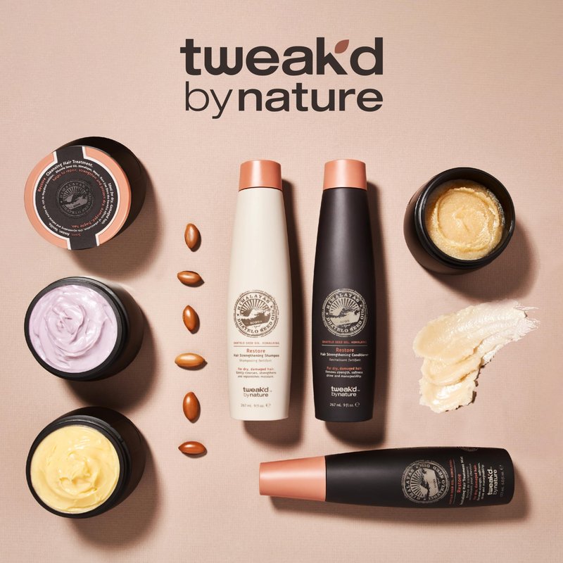 Tweak’d by Nature - Restore Hydrating Balm, Frizz Control Hair Balm and Leave-In Hair Treatment Sulfate Free, Paraben Free, Hydrating and Strengthening for Touchable Softness and Healthy Shine (12oz)