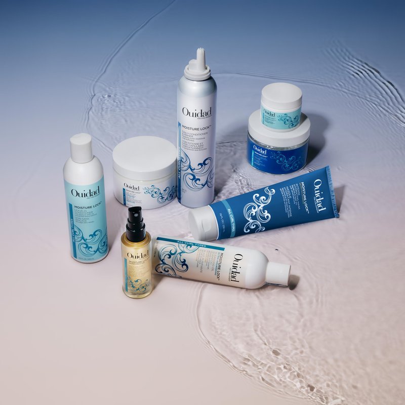 Ouidad Moisture Lock Edge Control + Pomade - 2 oz, Hair Styling Pomade with Flaxseed Oil, Marshmallow Root Extract, Biotin & Aloe, Provides Strong Hold & Generous Shine, All Curl Types