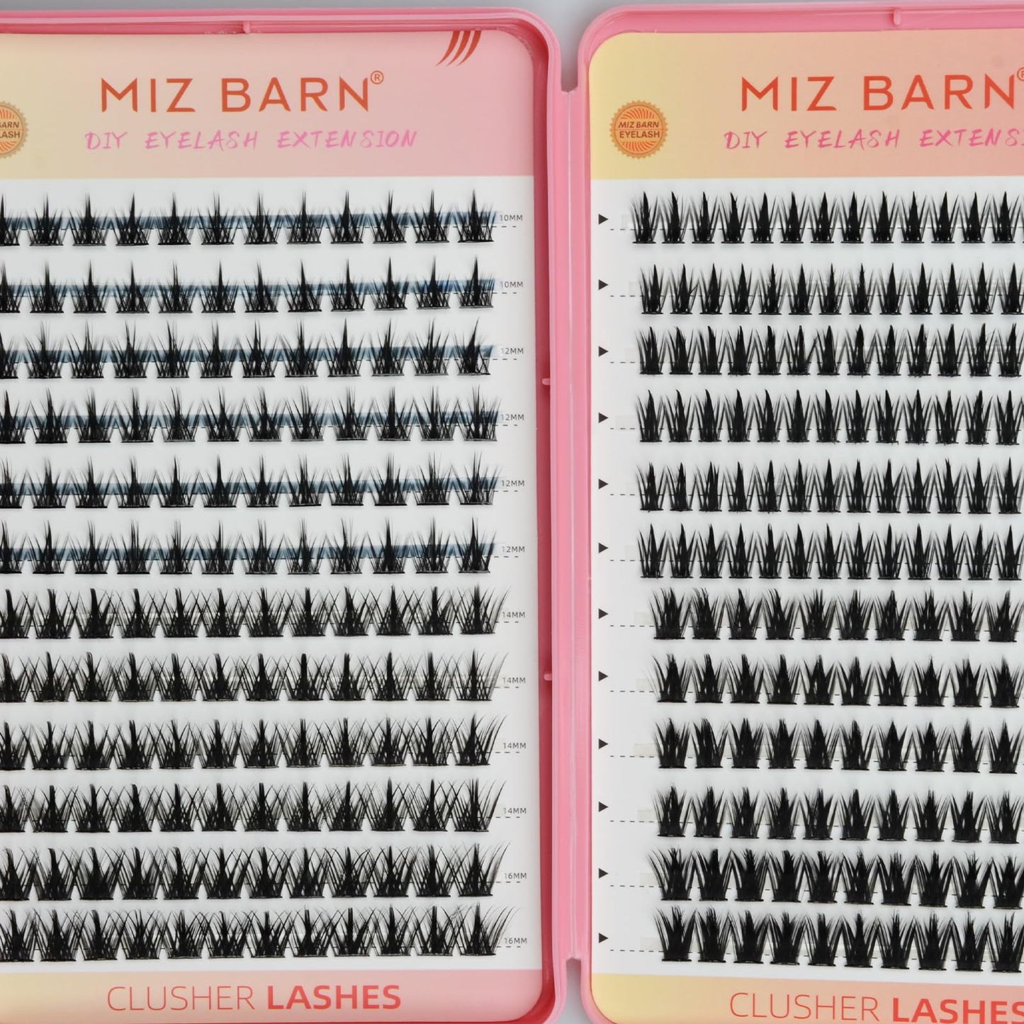 Miz Barn 312PCS Cluster Diy Lash Extensions Individual Lashes Ultra-Large Capacity Wispy Manga Lashes Individual Cluster Lashes Kit for Self Application (4 Styles Mixed)