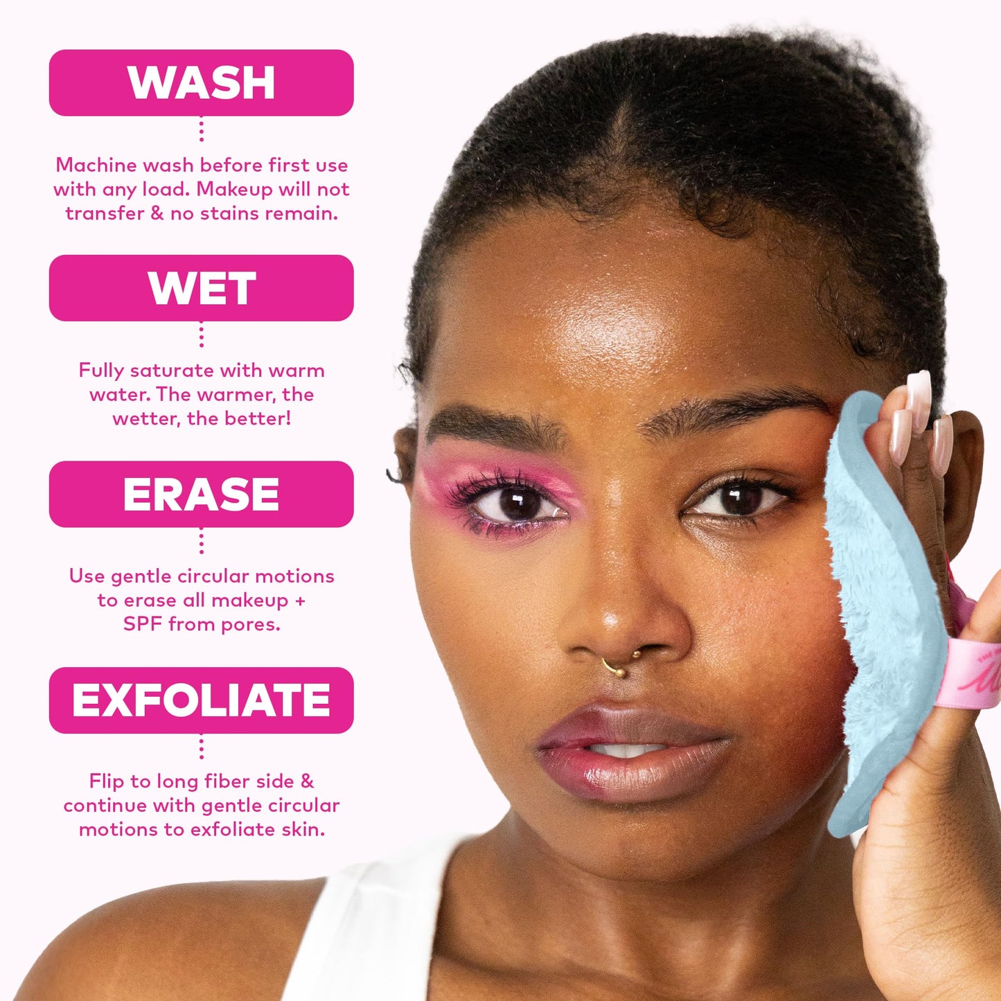 The Original MakeUp Eraser 7-Day Set, Erase All Makeup With Just Water, Including Waterproof Mascara, Eyeliner, Foundation, Lipstick, Sunscreen, and More! Hello Kitty Skiing, 7ct