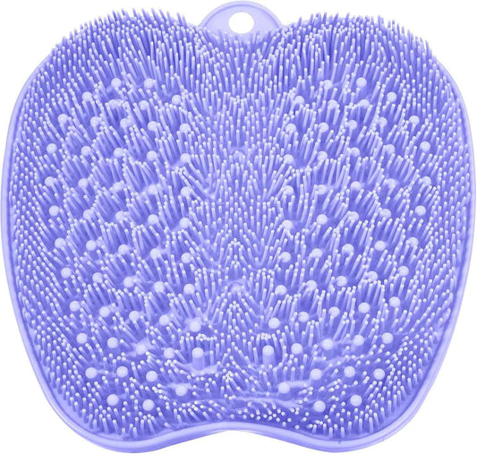 Foot Scrubber Mat for Shower - 2-Pack Exfoliating Foot Cleaners, No Bend Design