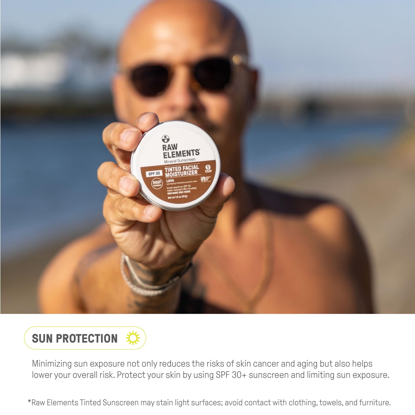 Raw Elements Ultra-Moisturizing Tinted Face Sunscreen, Bronze, 1-Pack