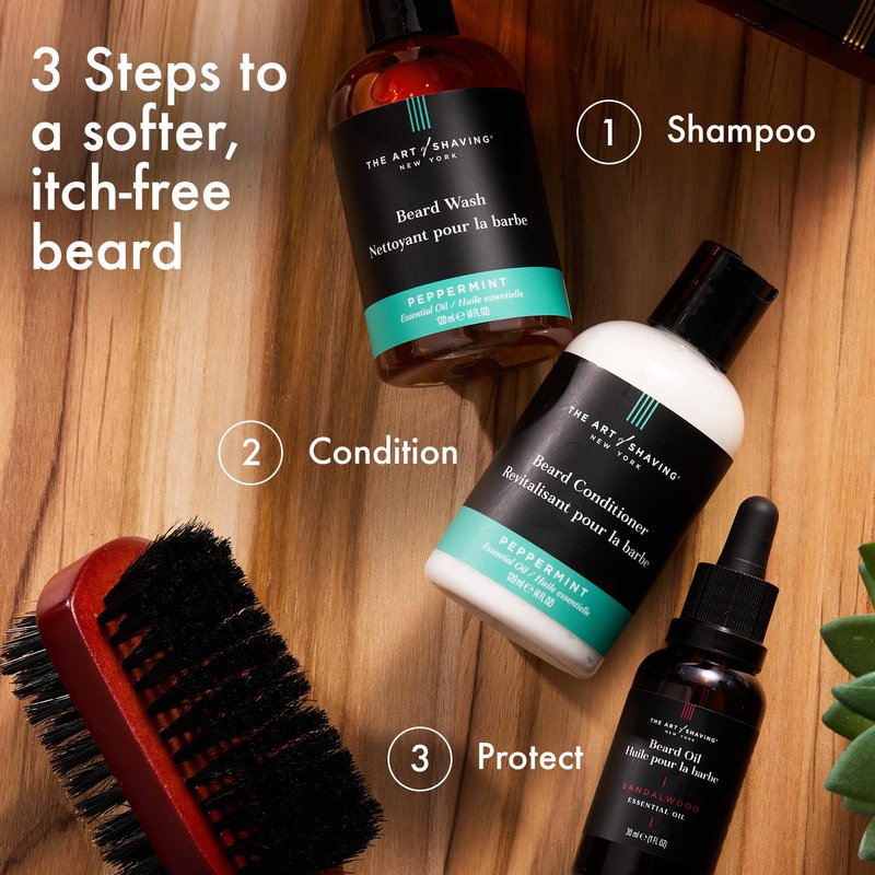 The Art of Shaving Beard Oil – Tames & Moisturizes Beard & Mustache Hair Leaving a Healthy Shine with a Non Greasy Finish – Award-Winning Sandalwood Scent, 1 oz