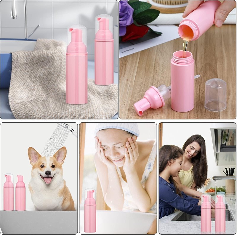 Tzirci 50 Pack 2 oz Foam Pump Bottles, Refillable Soap Dispenser, Daily Use