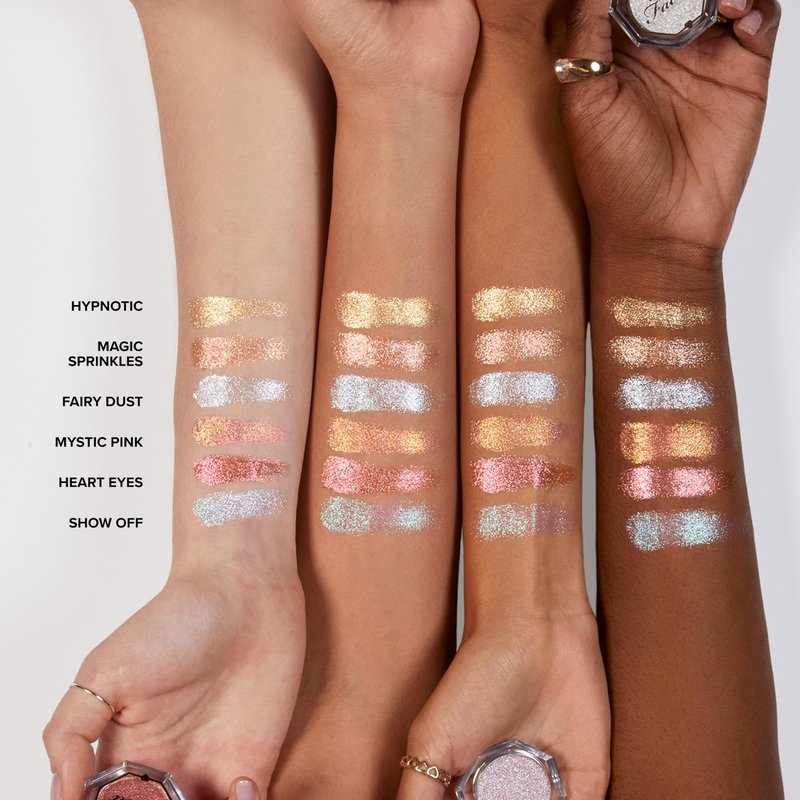 Too Faced Disco Crush High Shine Glitter Multi-Use Eye + Face Sparkle | Creamy, Iridescent, Multichrome Face & Eyeshadow Glitter, 0.05 Ounce, Magic Sprinkles