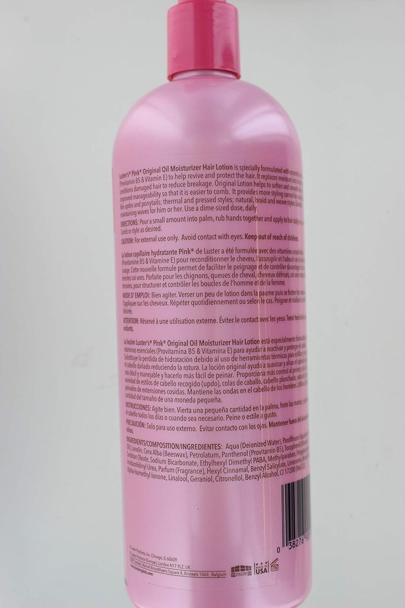 Luster's Pink Oil Moisturizer Hair Lotion - Nourishing Formula for Soft, Healthy Hair | 946 ml/32 fl oz