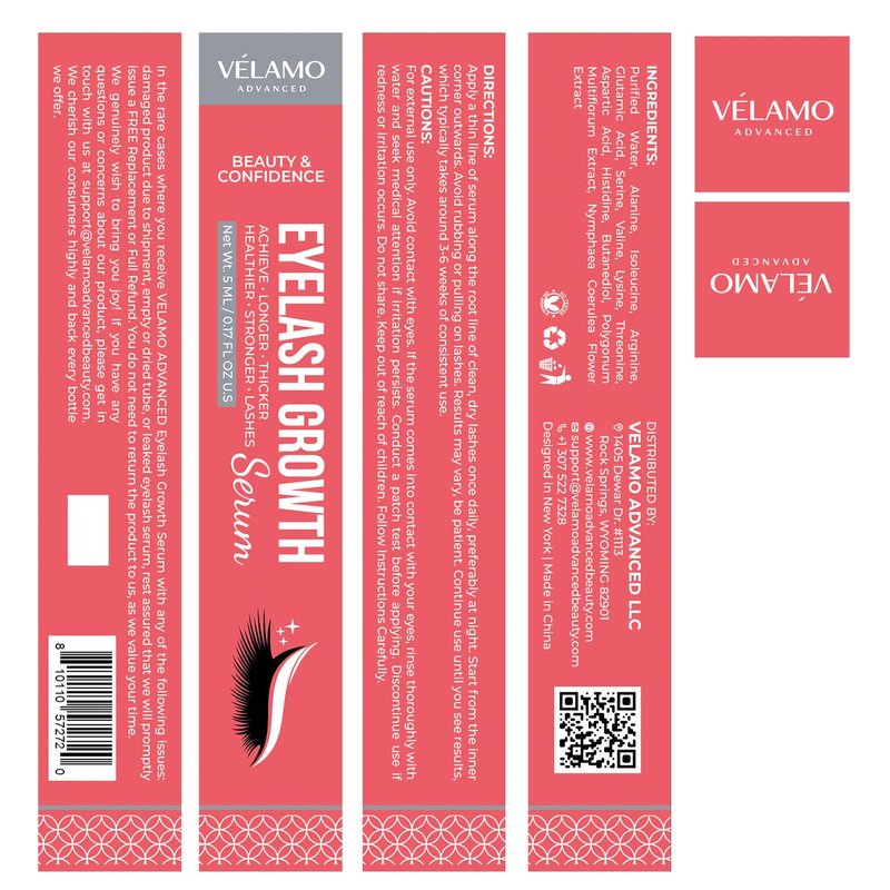 Eyelash Growth Serum - Natural Formula for Longer, Fuller Lashes | Vegan & Cruelty-Free, 5mL, 6-Month Supply