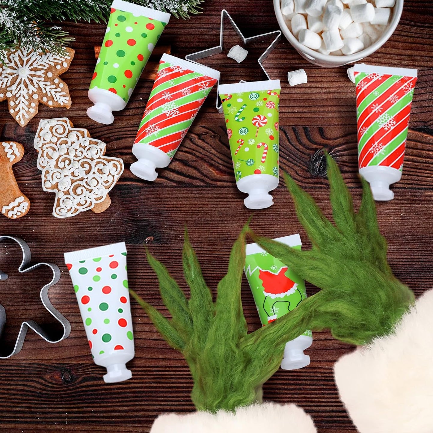 36 Pcs Christmas Hand Cream Gift Set - Travel Size Red & Green Mini Moisturizers for Stocking Stuffers & Holiday Favors