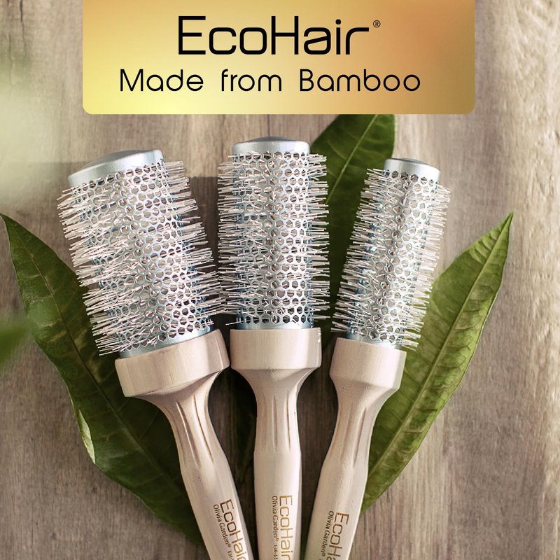 Olivia Garden EcoHair Thermal Round Eco-Friendly Bamboo Hair Brush (1")