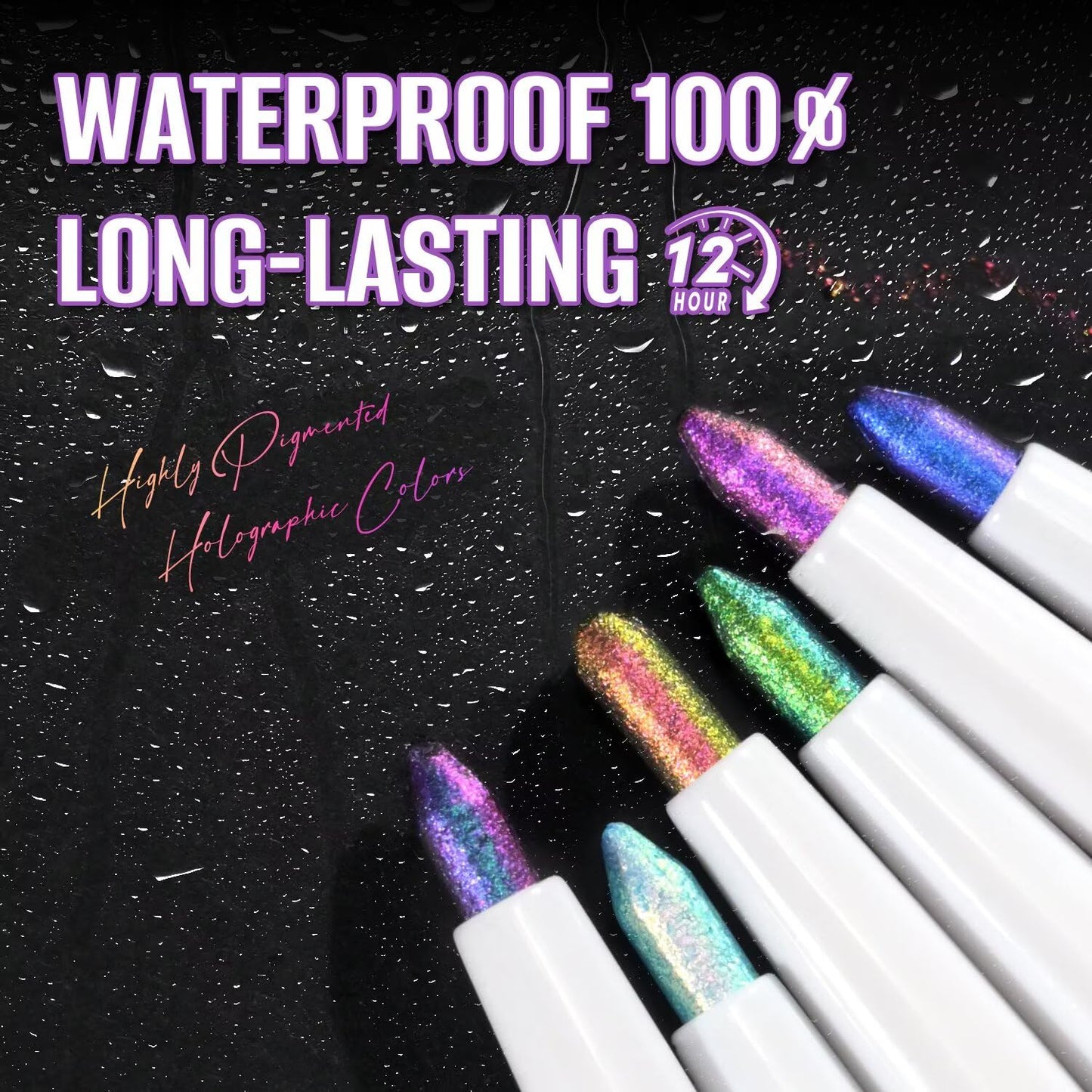 CHARMACY Chameleon Eyeliner Gel Pen, Color Changing Eyeliner, Long-Lasting, Waterproof & Smudge-Proof Formula, Metallic & Shimmer Shades for Creative Makeup, Easy Application (B02)