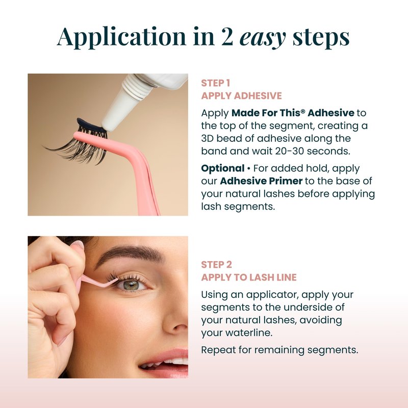 The Flirt (1.0) Natural Lashes, Natural Lash Clusters for Women, Salon Quality At Home Eyelashes Extension Kit, 6 Lash Sets, No Lash Glue Included