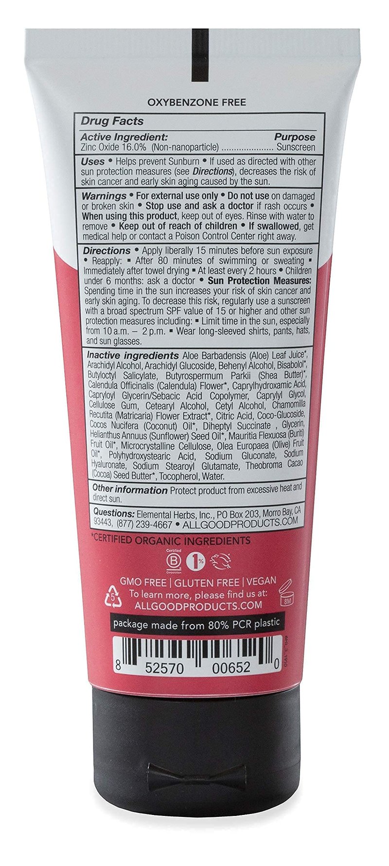 All Good Baby & Kids Sunscreen Lotion for Face & Body - UVA/UVB Broad Spectrum, SPF 30, Zinc Oxide, Coral Reef Friendly, Water Resistant- Zinc, Shea Butter, Coconut Oil, Aloe (3 oz)(2-pack)