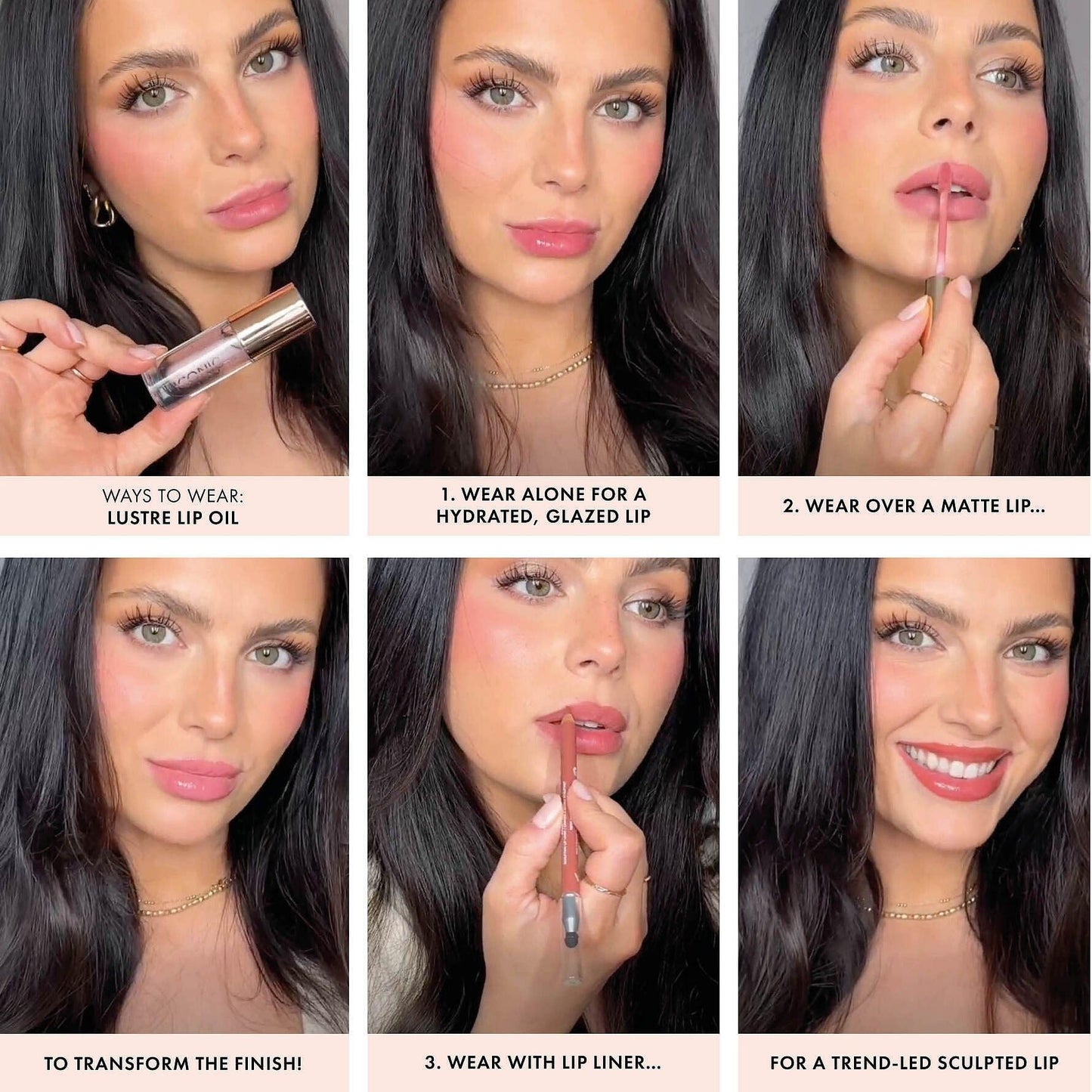ICONIC LONDON Lustre Lip Oil | Non Sticky, Moisturizing and High Shine Lip Oil, Containing Vitamin C and Hyaluronic Acid, Cruelty Free, Vegan Makeup, Sugar Mama (Pink), 6 mL/ 0.2 Fl Oz