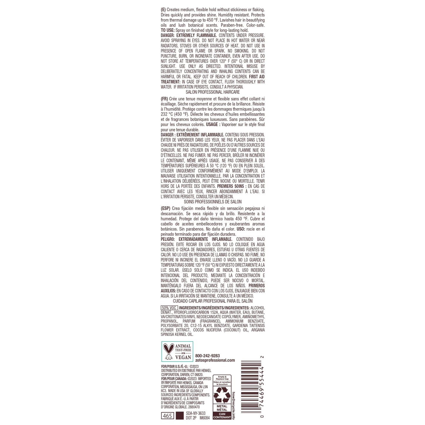 Bain de Terre Stay N' Shape Flexible Shaping Spray, Medium Hold & Shine, Heat & Humidity Protection with Argan & Monoi Oils, Paraben-Free, Color-Safe, Vegan, 9.1 Fl Oz