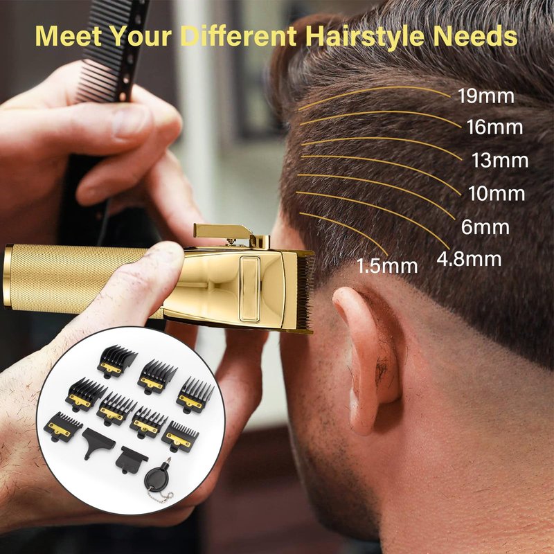 8 Packs Clipper Guards Replacement for BaBylissPRO Barberology FX870, FX880, FX825, FX673,FX899 and FX890 Clippers, Trimmer Guards Cutting Length from 1/16'' to 3/4'', Black