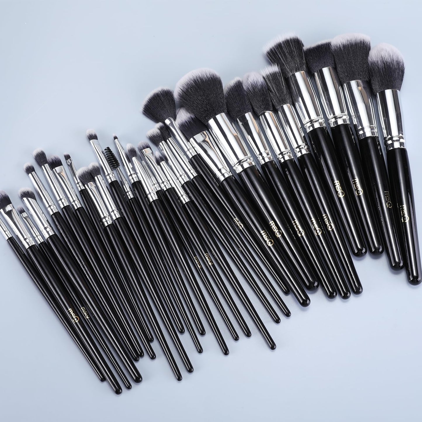 Make up Brushes set 29pcs MSQ Professional Cosmetics Brushes with Adjustable Belt Makeup Bag Foundation Powder Brush Eye Shadows Brushes Concealer Blending Brushes for Women/Girls/Artists/Holiday gift