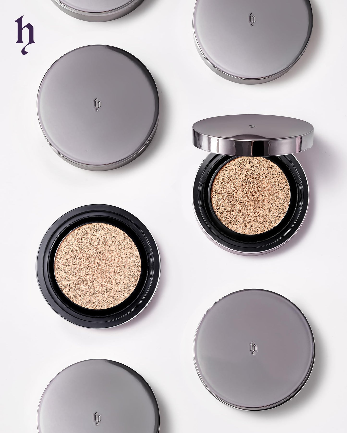 HEVVYMAKEUP H Cushion Semi Matte No.23 Medium Begie - Korean Makeup All Day Flawless Coverage Foundation for Neutral Dry Skin - Poreless Airy Weightless Coverage, 0.35oz.