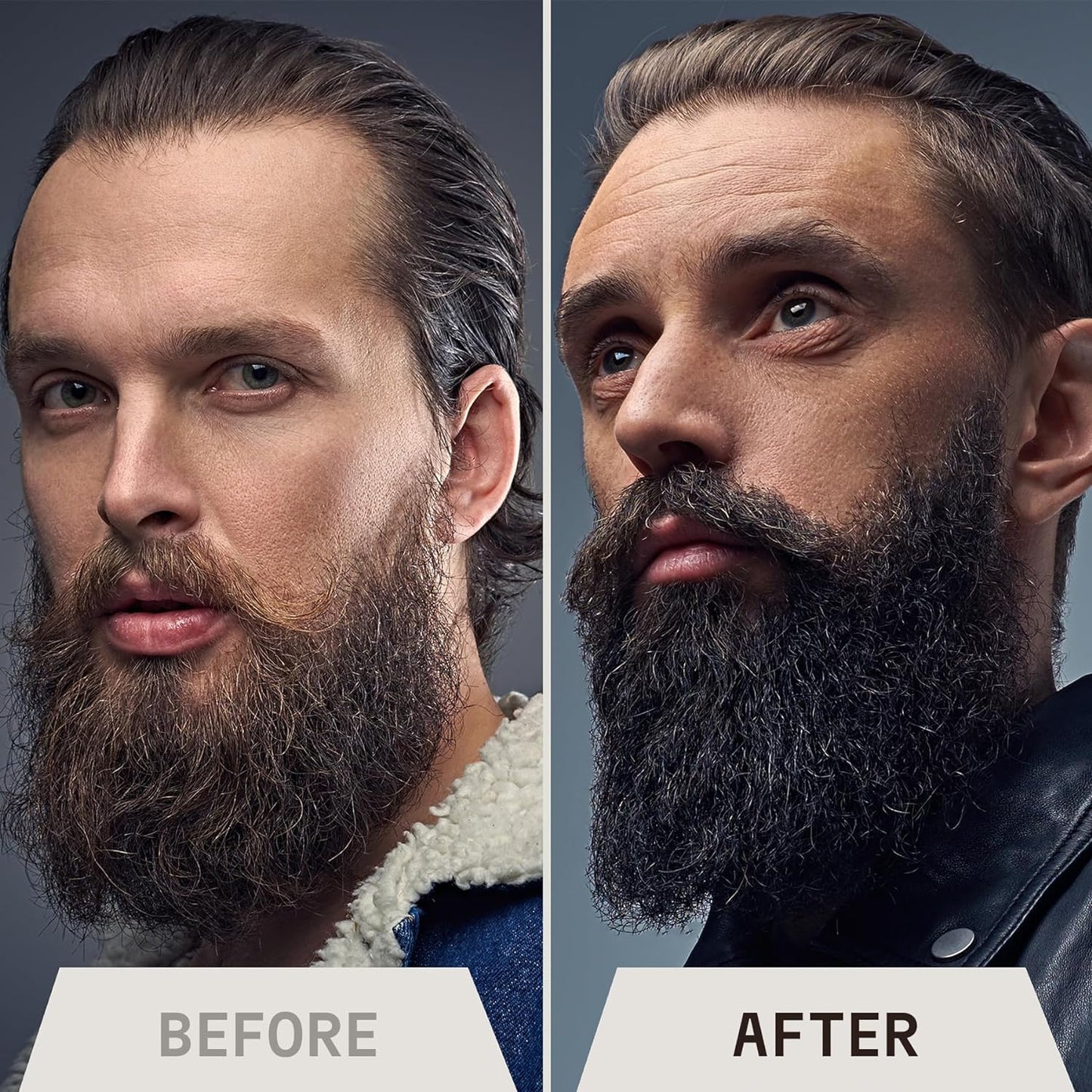 Beard Folding Wooden Comb and 4 Pack Beard Oil for Men - By Striking Vikings