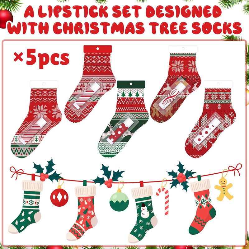 Leelosp 25 Pack Christmas Lip Balm Bulk Christmas Santa Sock Candy Peppermint Cane Scented Lip Balms Bulk Holiday Favor Gifts Xmas Party Gifts Xmas Items Stocking Stuffers for Women Men Staff Employee