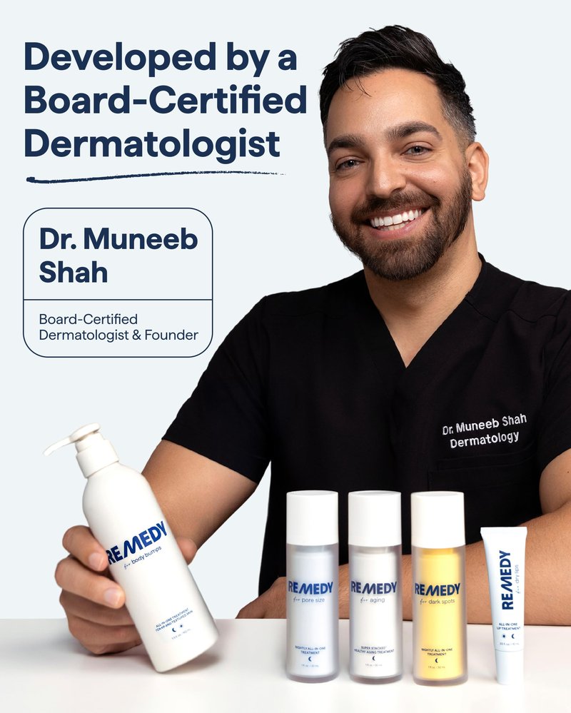 Remedy for Body Bumps | KP Exfoliating Body Moisturizer | Keratosis Pilaris (KP) Treatment For Textured, Crepey Skin with Urea, Lactic Acid, Retinol | Smoothing Body Lotion | By Dermatologist Dr. Shah