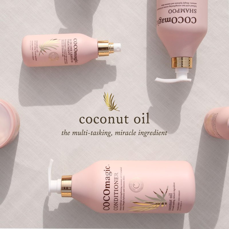 Cocomagic Coconut Oil Hair Mask - Repairs Damage, Prevents Frizz, Restores & Adds Shine | Protein Rich & Extra Hydrating | Paraben Free (16 Fl Oz, 2 Pack)