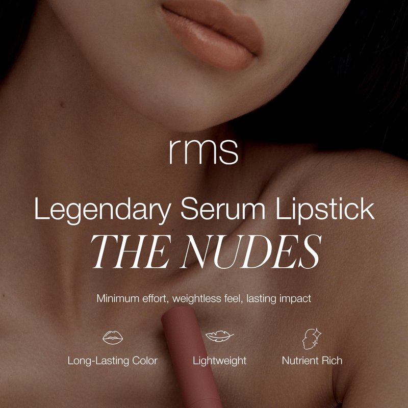 RMS Beauty Legends to Love Kit - 3pc Full-Size Lipstick Set - Hydrating Lip Serum & Long Lasting Nude & Berry Lip Kit - 3 x 0.14 oz