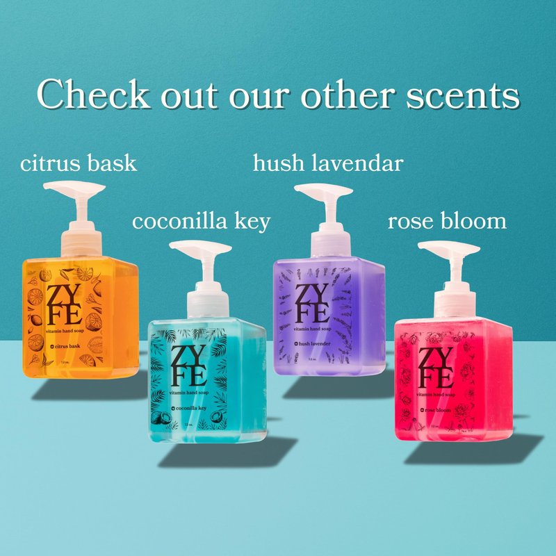 ZYFE Liquid Hand Soap Refills - Non-Toxic, Plant-Derived Vitamin Infused with Essential Oils - Kitchen Hand Soap Refill & Bathroom Essentials Handsoap Hand Wash - Hush Lavender Scent, 64oz