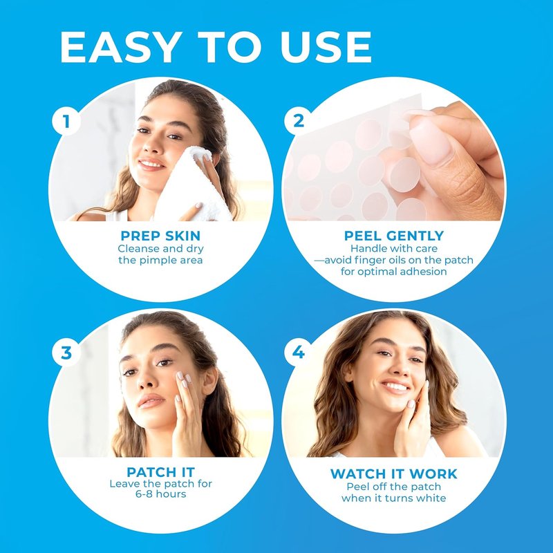 PatchRx Pimple Patches - Hydrocolloid Acne Treatment with Tea Tree Oil | 500 Count Dots for Face
