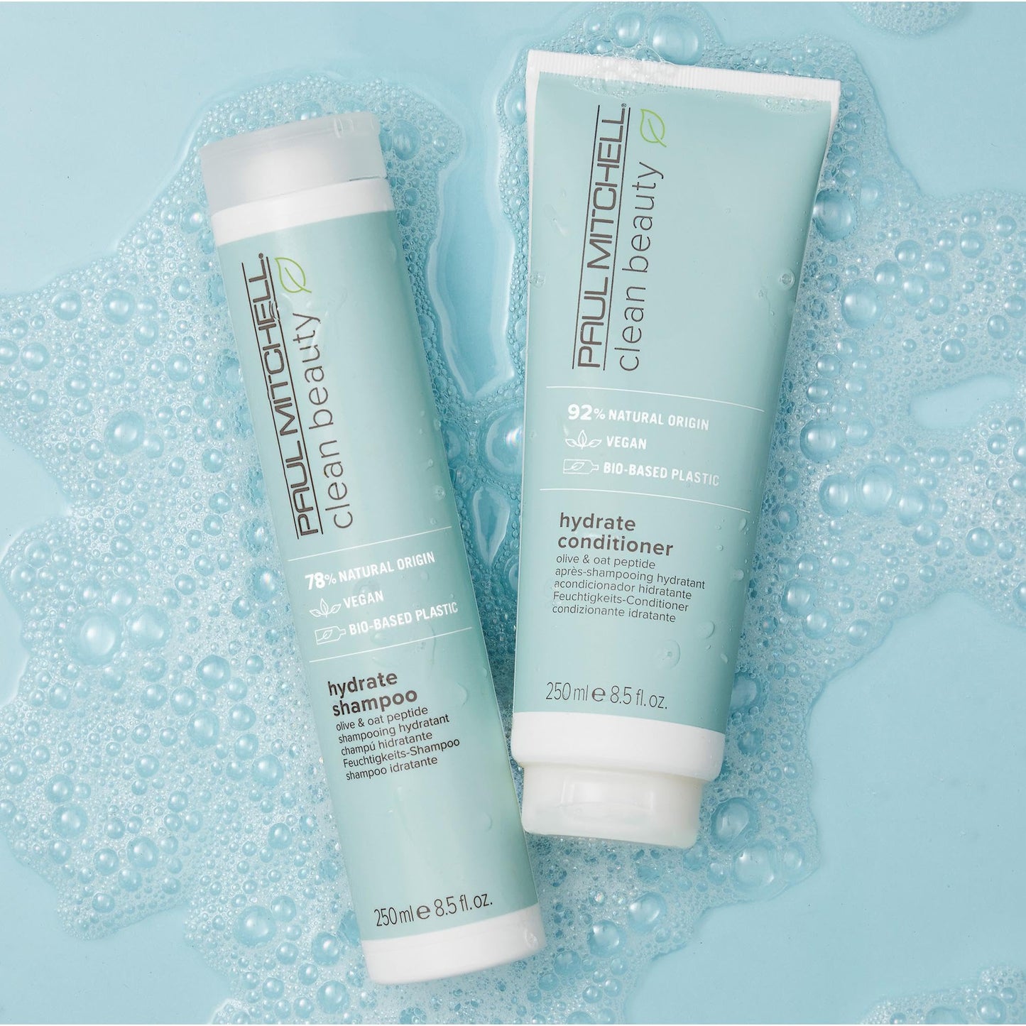 Paul Mitchell Clean Beauty Hydrate Shampoo, Replenishes Hair, Adds Moisture, For Dry Hair