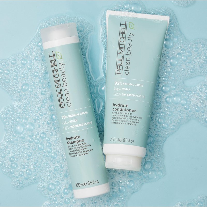 Paul Mitchell Clean Beauty Hydrate Shampoo, Replenishes Hair, Adds Moisture, For Dry Hair, 8.5 fl. oz.