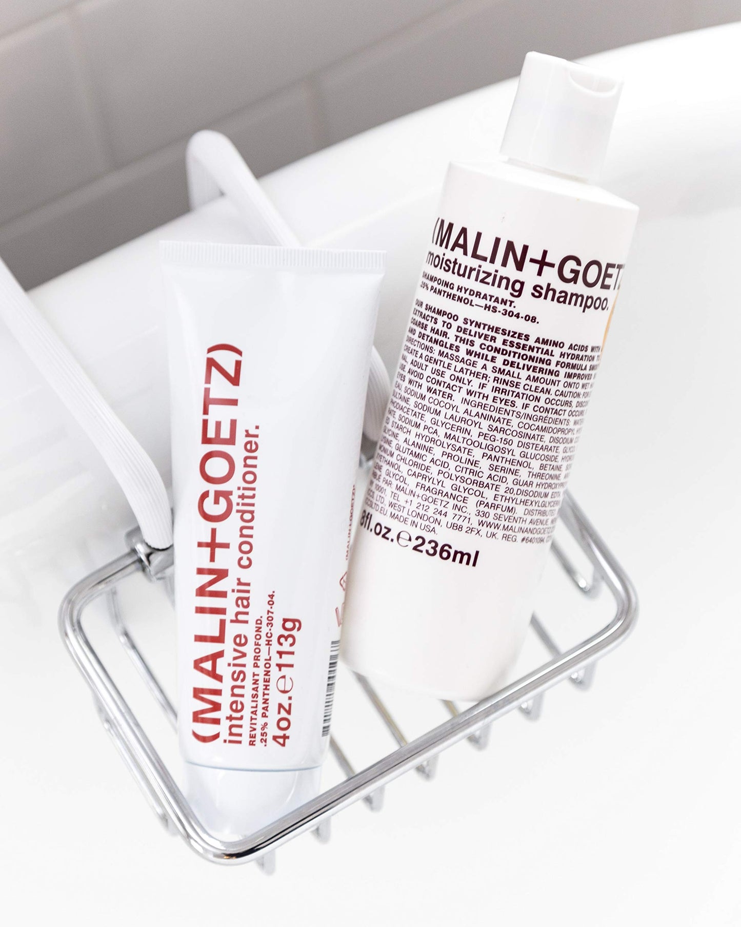 MALIN+GOETZ Moisturizing Shampoo | Hydrating Neroli and Basil Formula | Daily Cleanser with Amino Acids | For All Hair Types | Vegan, Sulfate-Free & Unisex