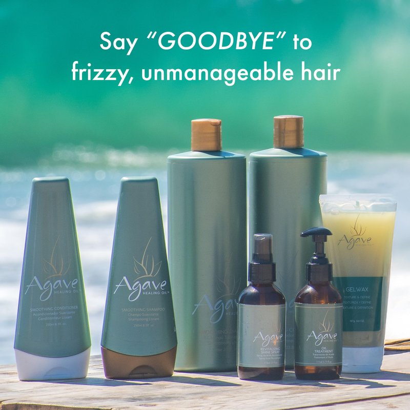 Agave Smoothing Shampoo Hydrating & Frizz Control, Color-Safe, Sulfate-Free, 8.5 fl oz