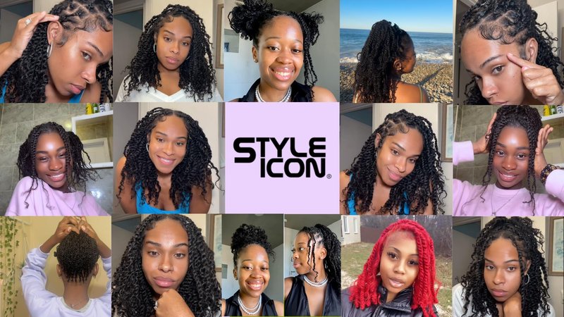 Style Icon 1 Bundle Afro Kinkys Bulk Human Hair (12", Natural Black) - Twist Braids - Curly Hair Extensions- Dreadlocks - Loc Braiding Hair